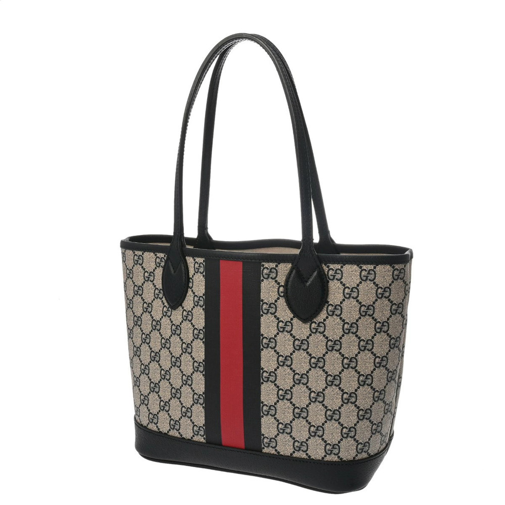Gucci Canvas Leather Ophidia White Tote Bag Ivory GG Blue Navy White Blue